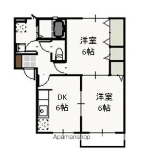 ベルエポックS 北棟【2階】の間取り