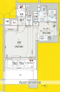プレサンス泉セレグレード【8階】の間取り