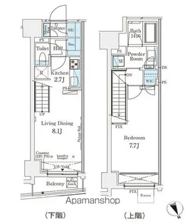 パークナードフィット南青山VISTA【14階】の間取り