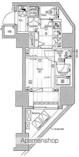 プレミアムキューブG渋谷神南【6階】の間取り