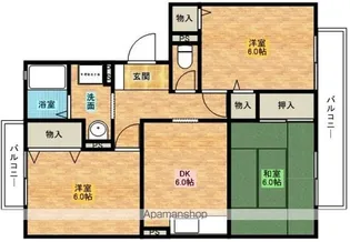 レストハイツ旭B棟【202号室】の間取り