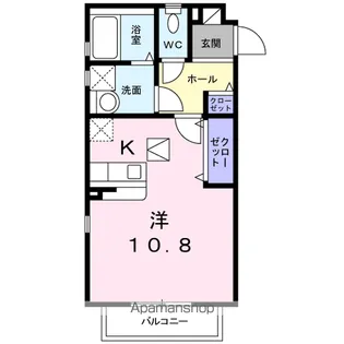 ワイズスクエアB【B-5号室】の間取り