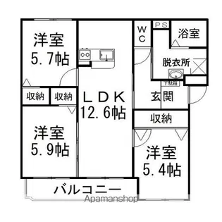 プレミアムニルス【2階】の間取り