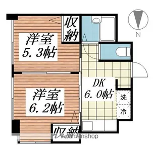 リッツコート宮町【4階】の間取り