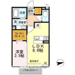 グランピエール瀬戸口【2階】の間取り