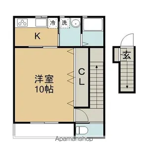 ブランノワール新田町【2階】の間取り