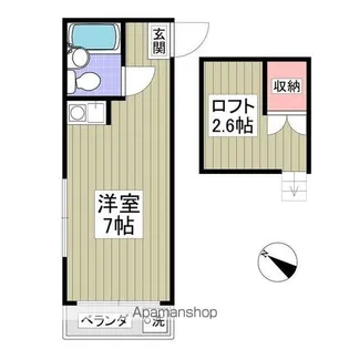 ペンション竹ノ塚【2階】の間取り