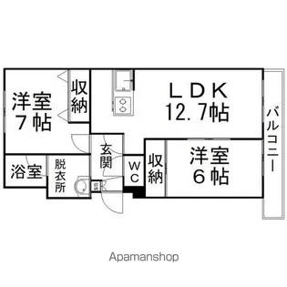 ナディア・ヴィエーレ【107号室】の間取り