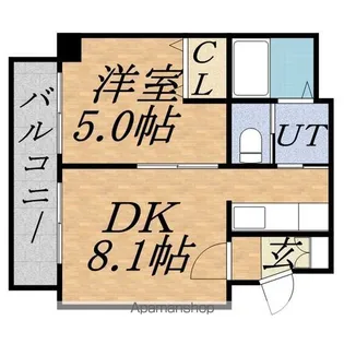 アストリア大通【6階】の間取り