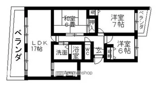 グラヂオーソ【102号室】の間取り