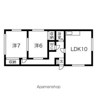 北栄ハウス【205号室】の間取り