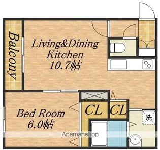 グランメール24WEST【4階】の間取り