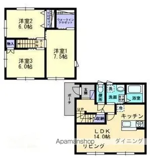 SOULEIADO【E2号室】の間取り