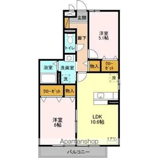 コリーヌ・ アン【2階】の間取り