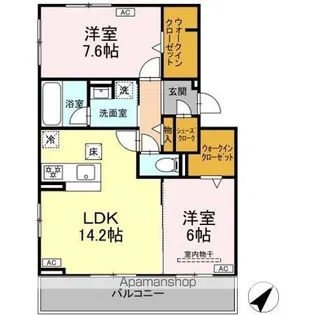 D-avance小川町【1階】の間取り