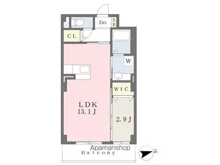 グラディート大沢川原【7階】の間取り