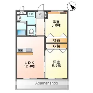 ルミナスパレス上田原【103号室】の間取り