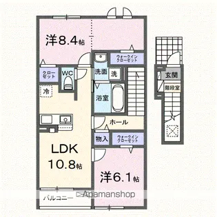 クローリス Ⅲ【2階】の間取り