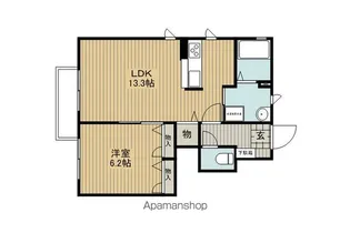 ディアスマルマH棟【102号室】の間取り