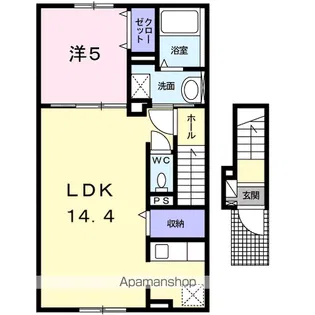 スパライ銀世Ⅴ【2階】の間取り