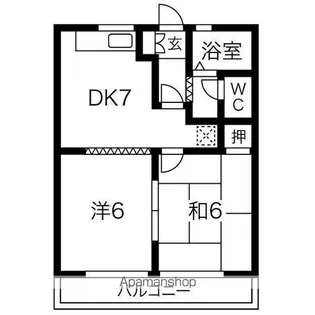 アベニューカサギ514【2階】の間取り