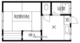 南あさひ荘【205号室】の間取り