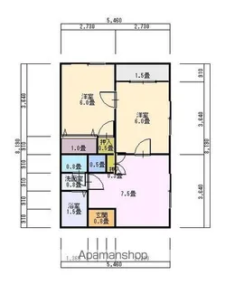 山形県米沢市門東町3丁目【アパート】の間取り