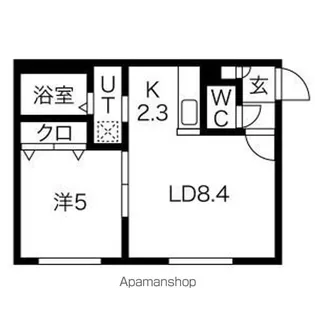 グランディール円山 ウエスト【303号室】の間取り