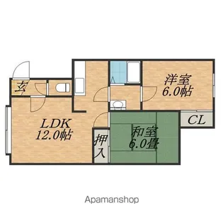 レインボーハイツ21【2階】の間取り