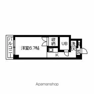 東急ドエルアルス大町【301号室】の間取り