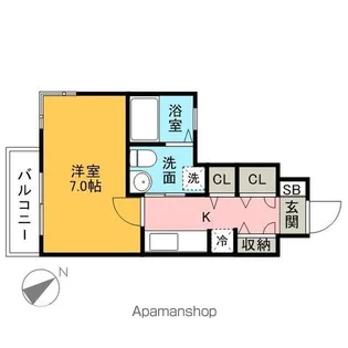 エンクレスト六本松Ⅱ【8階】の間取り