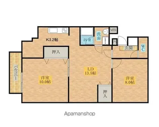 ロイヤルコーポ和泉鳥取【201号室】の間取り
