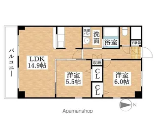 ソシア大口【2階】の間取り