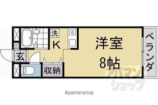 EAST・WEST WING【E103号室】の間取り
