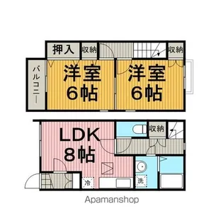 メゾネット南増尾【2階】の間取り