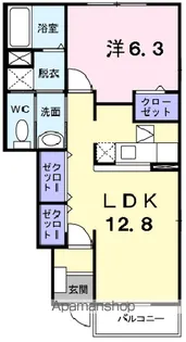 コモドハイムB【1階】の間取り