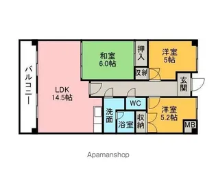 ラ・オプス今本【3階】の間取り
