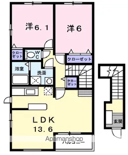 シャンゼリゼC【2階】の間取り