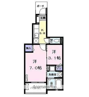 アンジュ Ⅰ【102号室】の間取り
