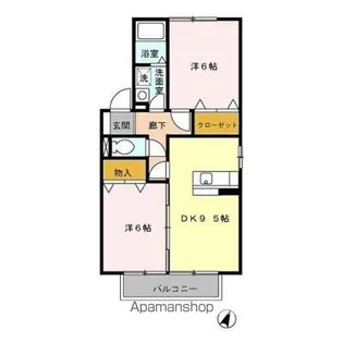 セジュールM A【2階】の間取り