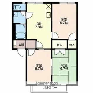 長野県長野市吉田4丁目【アパート】の間取り