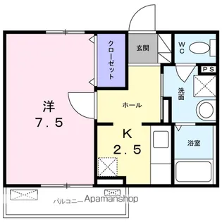 埼玉県狭山市入間川1丁目【アパート】の間取り