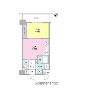 シティーコート大小路Ⅱ【702号室】の間取り