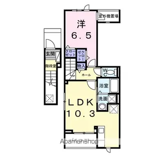リバーサイド伴【2階】の間取り