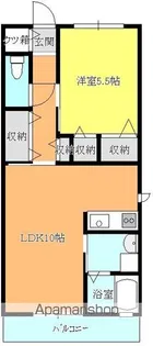 LA PAIX REVEUR【201号室】の間取り