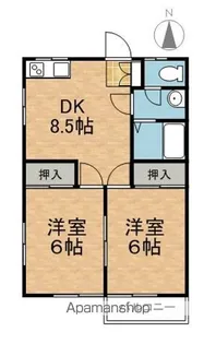 ネオコーポ北堀B棟【2階】の間取り