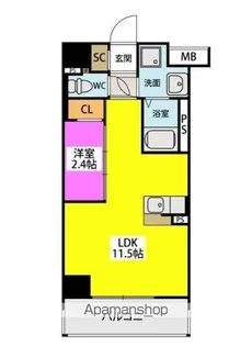 NUDGEONE.香椎駅前【7階】の間取り
