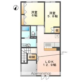 ル・グラン シャティニエー(LE GRAN CHATAIGHIE【2階】の間取り