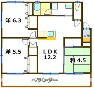 メゾンGIBO【102号室】の間取り