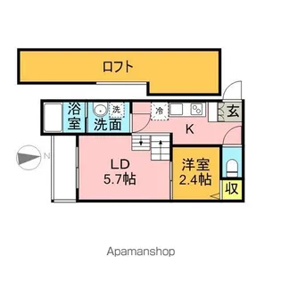 1LDKの間取り画像